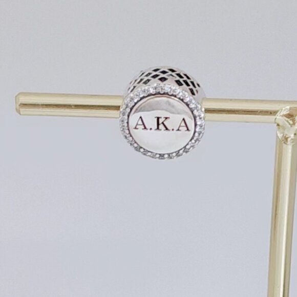 Pandora AKA Charm Alpha Kappa Alpha Sorority Bead Charm - Picture 2 of 4